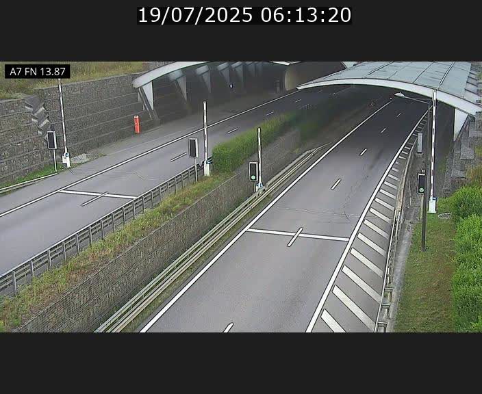 Caméra trafic Luxembourg - A7, Tunnel Gousselerbierg, entrée nord, direction Lorentzweiler