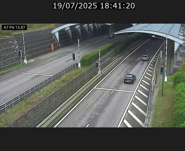 Caméra trafic Luxembourg - A7, Tunnel Gousselerbierg, entrée nord, direction Lorentzweiler
