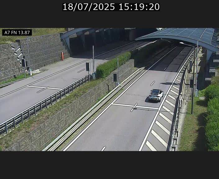 Caméra trafic Luxembourg - A7, Tunnel Gousselerbierg, entrée nord, direction Lorentzweiler