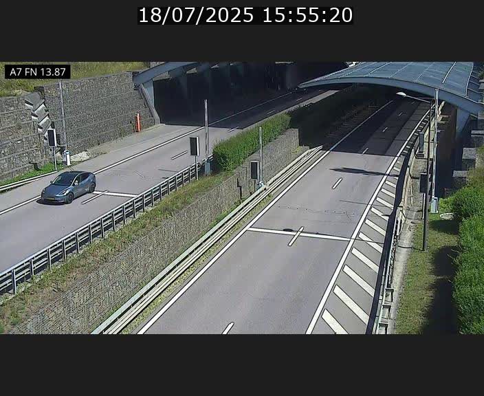 Caméra trafic Luxembourg - A7, Tunnel Gousselerbierg, entrée nord, direction Lorentzweiler