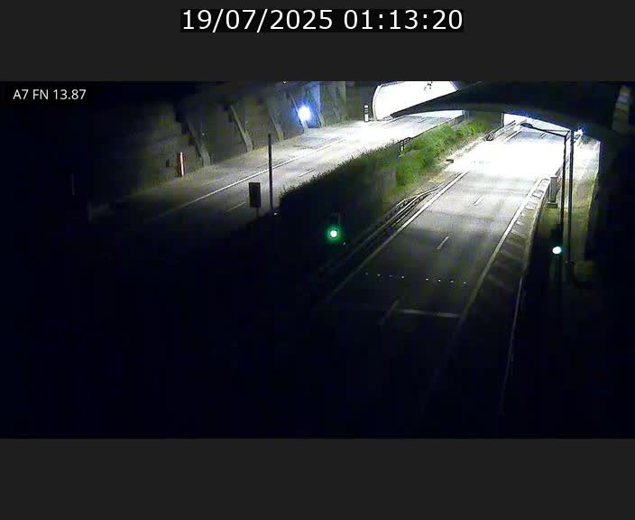 Caméra trafic Luxembourg - A7, Tunnel Gousselerbierg, entrée nord, direction Lorentzweiler