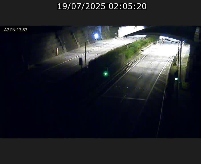 Caméra trafic Luxembourg - A7, Tunnel Gousselerbierg, entrée nord, direction Lorentzweiler