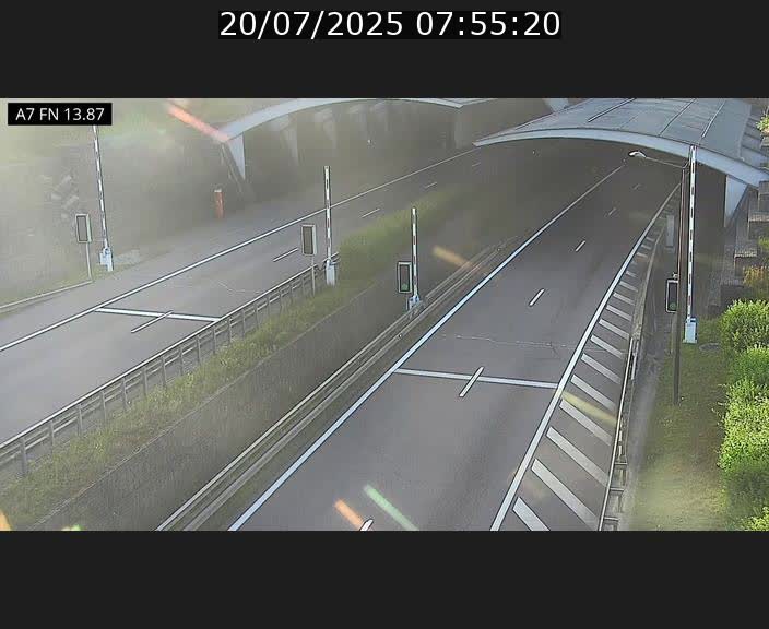 Caméra trafic Luxembourg - A7, Tunnel Gousselerbierg, entrée nord, direction Lorentzweiler
