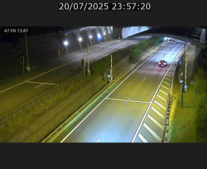 Caméra trafic Luxembourg - A7, Tunnel Gousselerbierg, entrée nord, direction Lorentzweiler