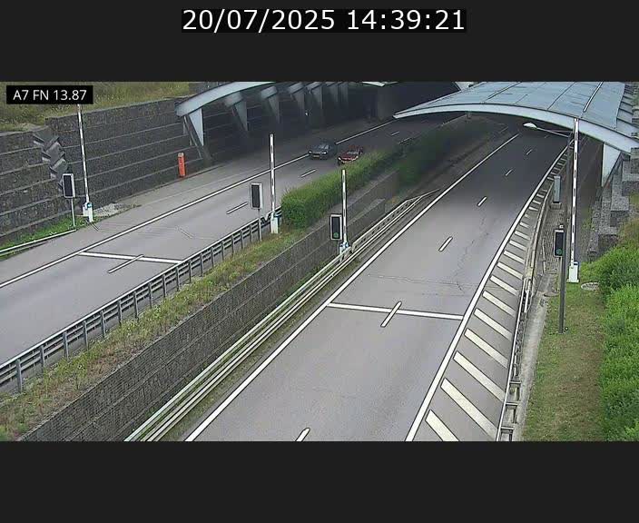 Caméra trafic Luxembourg - A7, Tunnel Gousselerbierg, entrée nord, direction Lorentzweiler