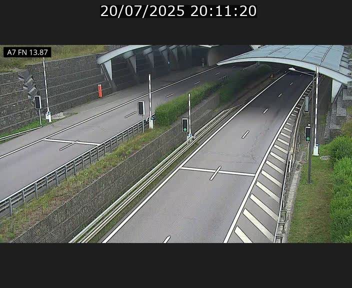 Caméra trafic Luxembourg - A7, Tunnel Gousselerbierg, entrée nord, direction Lorentzweiler