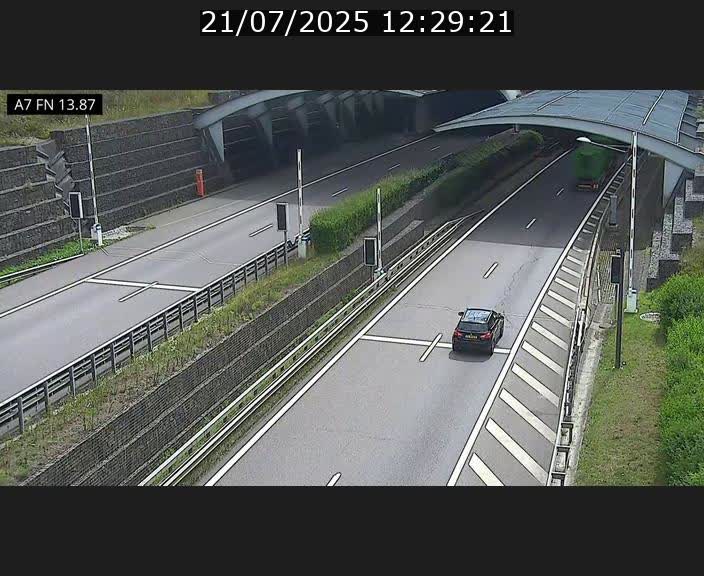 Caméra trafic Luxembourg - A7, Tunnel Gousselerbierg, entrée nord, direction Lorentzweiler