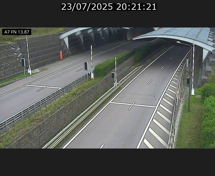 Caméra trafic Luxembourg - A7, Tunnel Gousselerbierg, entrée nord, direction Lorentzweiler