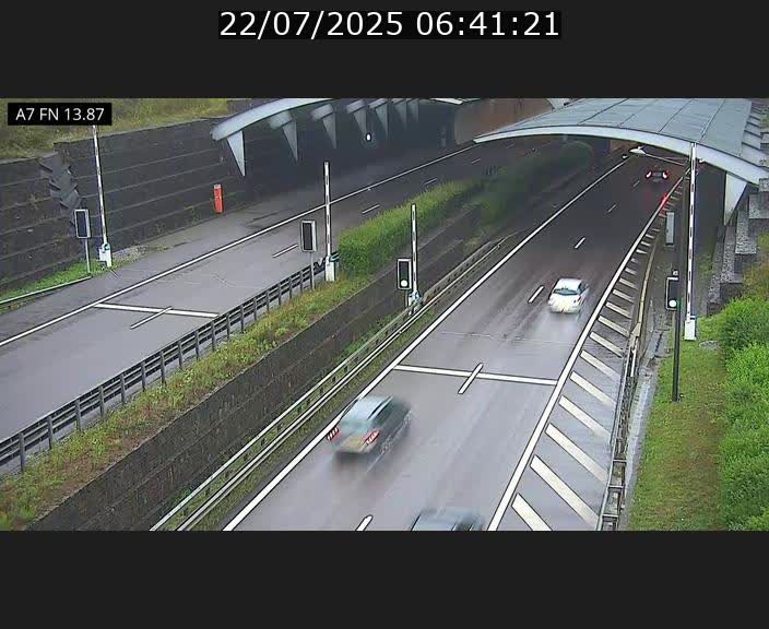 Caméra trafic Luxembourg - A7, Tunnel Gousselerbierg, entrée nord, direction Lorentzweiler