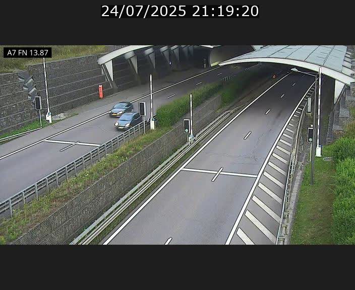 Caméra trafic Luxembourg - A7, Tunnel Gousselerbierg, entrée nord, direction Lorentzweiler