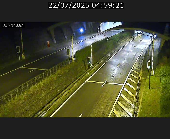 Caméra trafic Luxembourg - A7, Tunnel Gousselerbierg, entrée nord, direction Lorentzweiler
