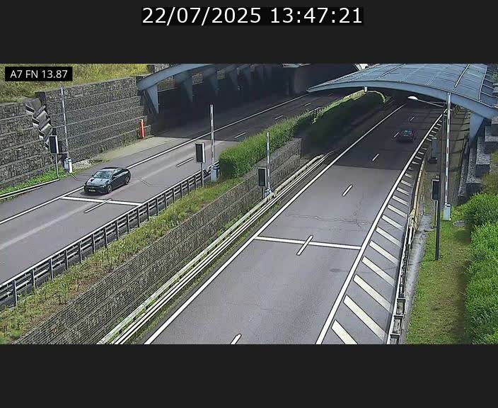 Caméra trafic Luxembourg - A7, Tunnel Gousselerbierg, entrée nord, direction Lorentzweiler
