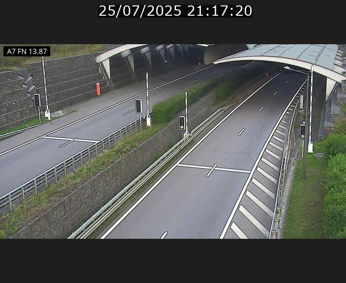 Caméra trafic Luxembourg - A7, Tunnel Gousselerbierg, entrée nord, direction Lorentzweiler