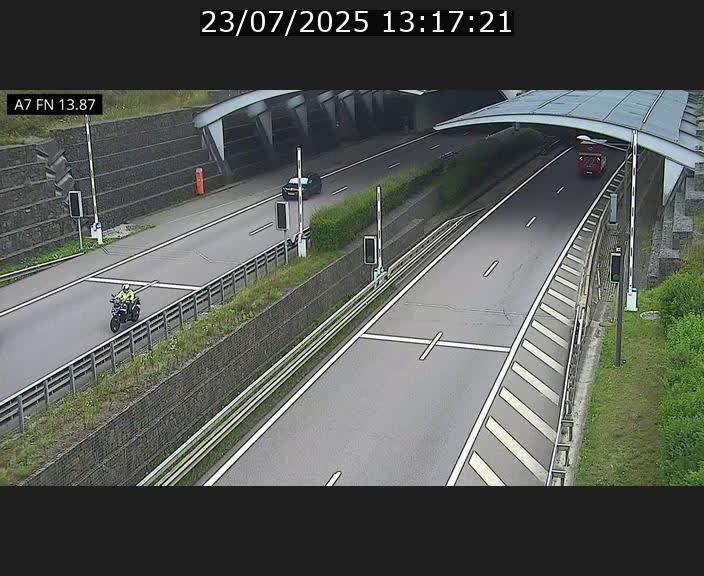 Caméra trafic Luxembourg - A7, Tunnel Gousselerbierg, entrée nord, direction Lorentzweiler