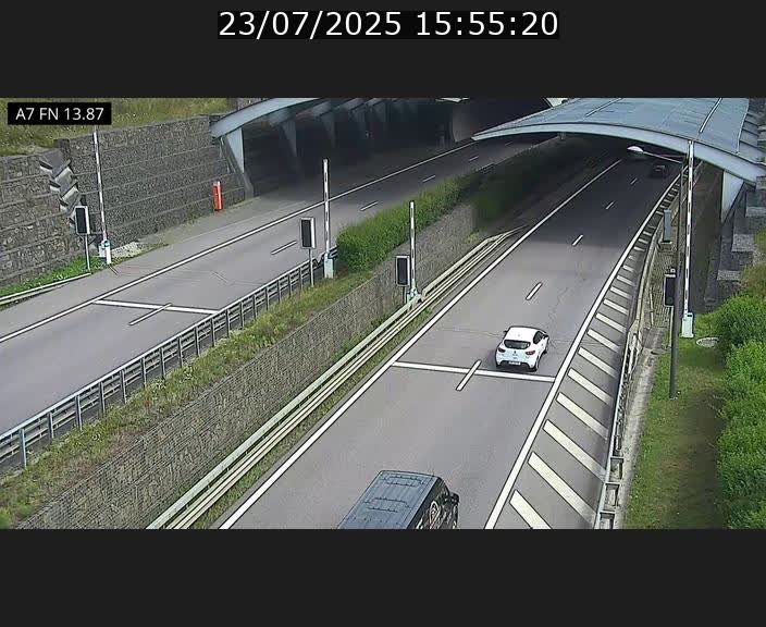 Caméra trafic Luxembourg - A7, Tunnel Gousselerbierg, entrée nord, direction Lorentzweiler