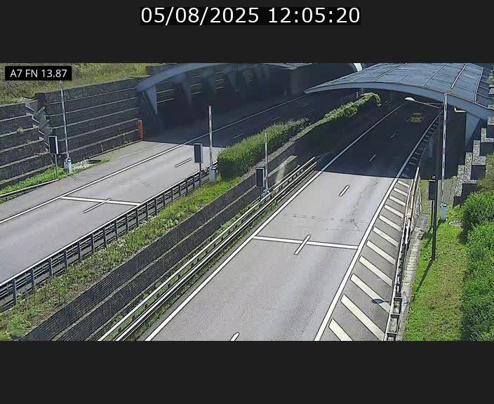Caméra trafic Luxembourg - A7, Tunnel Gousselerbierg, entrée nord, direction Lorentzweiler