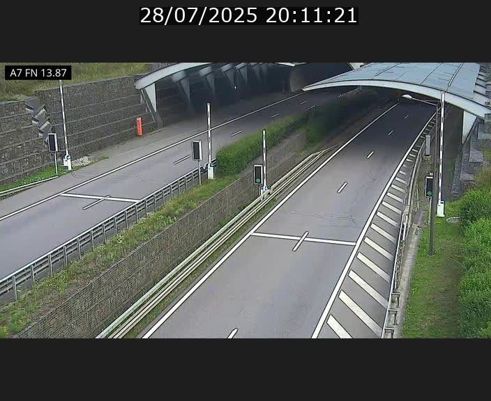 Caméra trafic Luxembourg - A7, Tunnel Gousselerbierg, entrée nord, direction Lorentzweiler