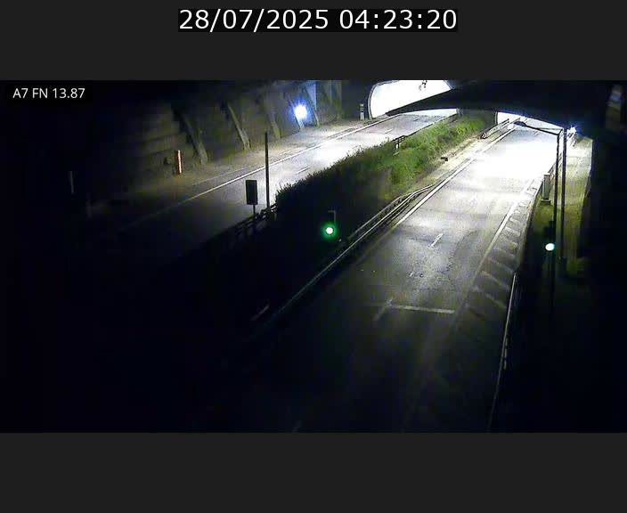 Caméra trafic Luxembourg - A7, Tunnel Gousselerbierg, entrée nord, direction Lorentzweiler