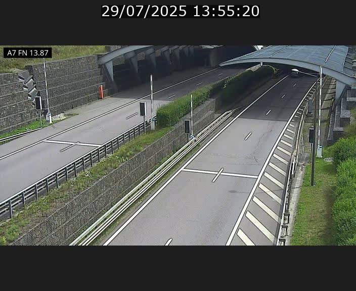 Caméra trafic Luxembourg - A7, Tunnel Gousselerbierg, entrée nord, direction Lorentzweiler