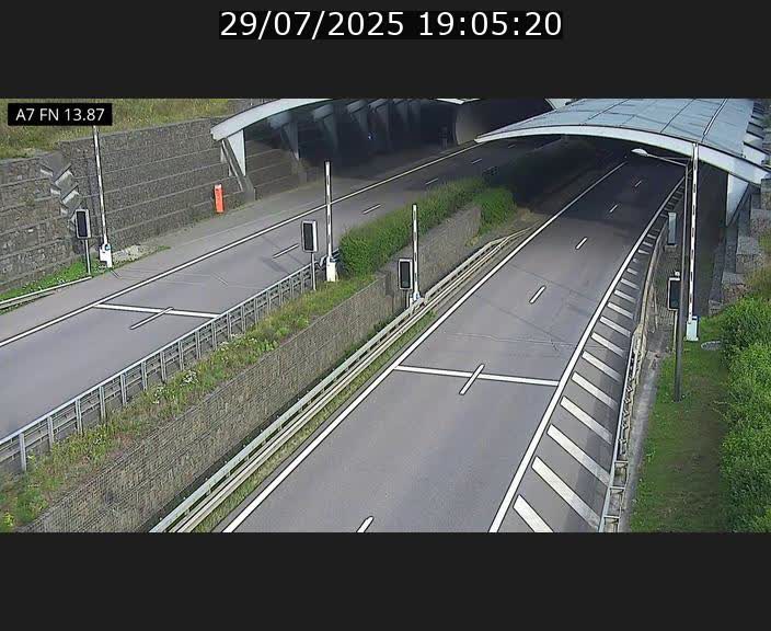 Caméra trafic Luxembourg - A7, Tunnel Gousselerbierg, entrée nord, direction Lorentzweiler