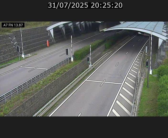 Caméra trafic Luxembourg - A7, Tunnel Gousselerbierg, entrée nord, direction Lorentzweiler