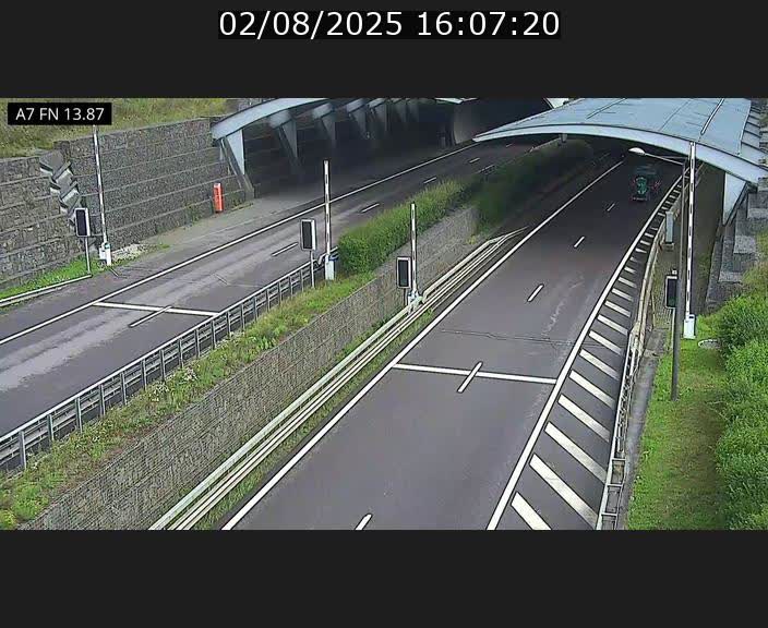 Caméra trafic Luxembourg - A7, Tunnel Gousselerbierg, entrée nord, direction Lorentzweiler