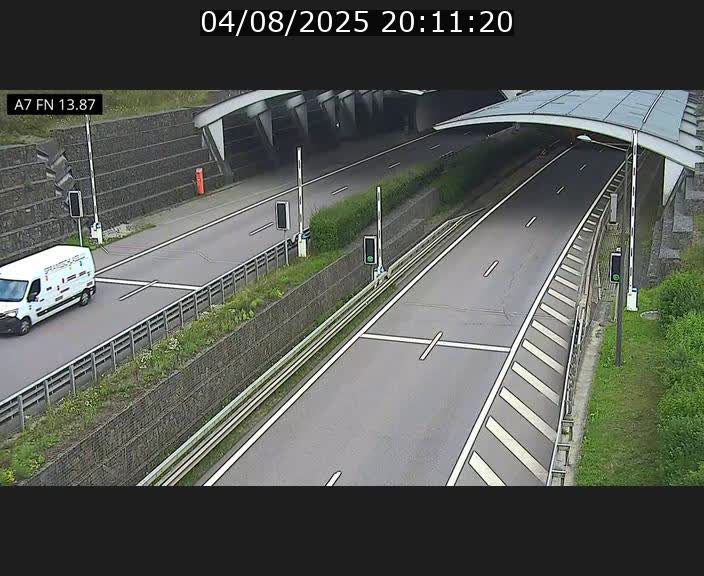 Caméra trafic Luxembourg - A7, Tunnel Gousselerbierg, entrée nord, direction Lorentzweiler
