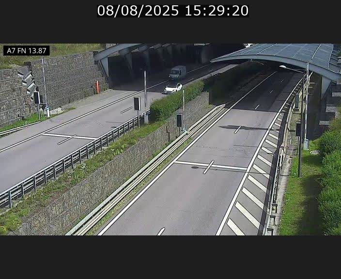 Caméra trafic Luxembourg - A7, Tunnel Gousselerbierg, entrée nord, direction Lorentzweiler