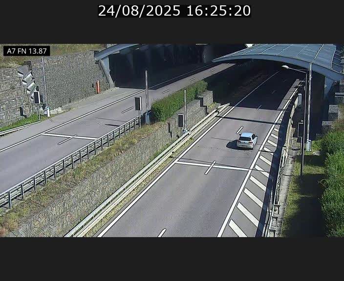 Caméra trafic Luxembourg - A7, Tunnel Gousselerbierg, entrée nord, direction Lorentzweiler