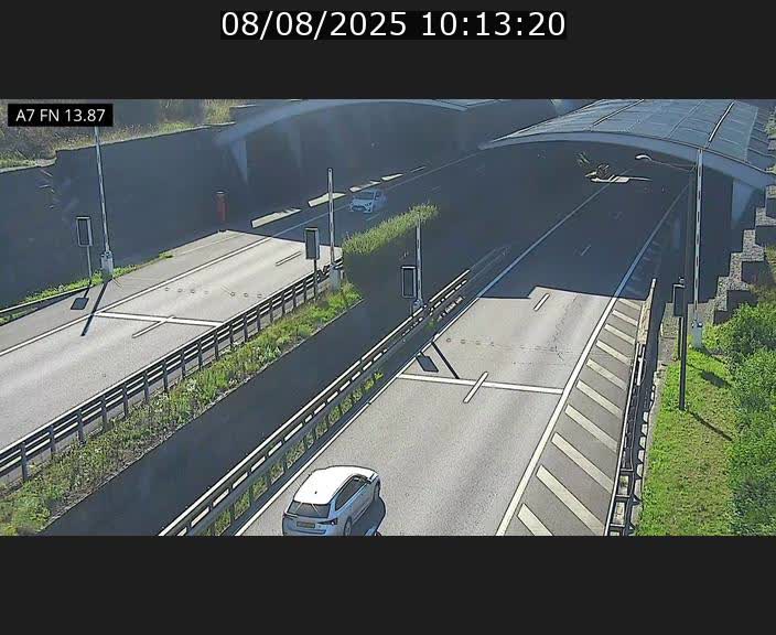 Caméra trafic Luxembourg - A7, Tunnel Gousselerbierg, entrée nord, direction Lorentzweiler