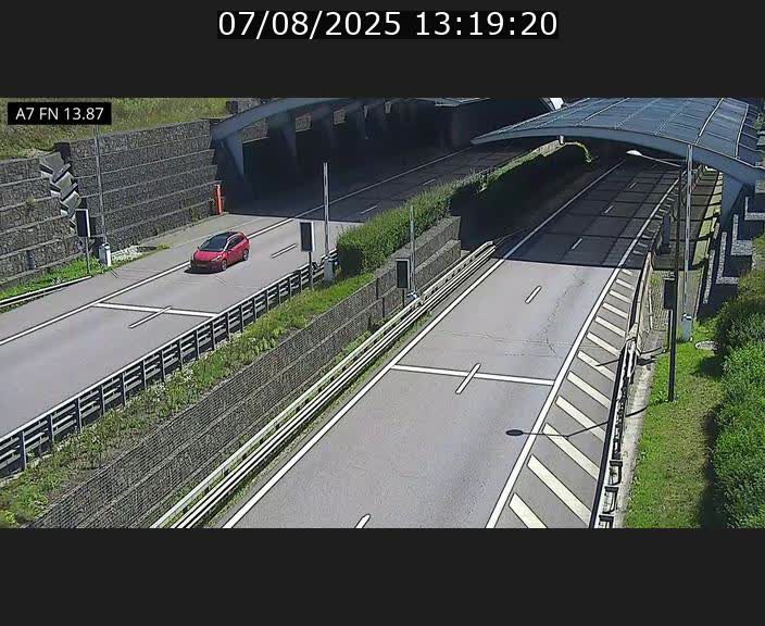 Caméra trafic Luxembourg - A7, Tunnel Gousselerbierg, entrée nord, direction Lorentzweiler
