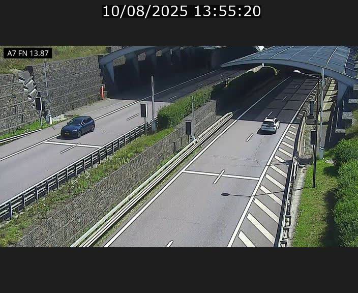 Caméra trafic Luxembourg - A7, Tunnel Gousselerbierg, entrée nord, direction Lorentzweiler