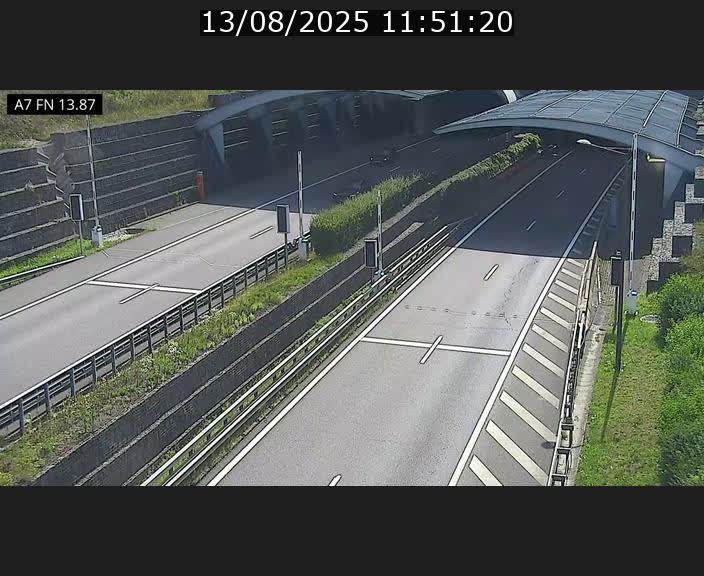 Caméra trafic Luxembourg - A7, Tunnel Gousselerbierg, entrée nord, direction Lorentzweiler