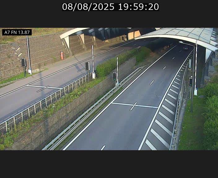 Caméra trafic Luxembourg - A7, Tunnel Gousselerbierg, entrée nord, direction Lorentzweiler