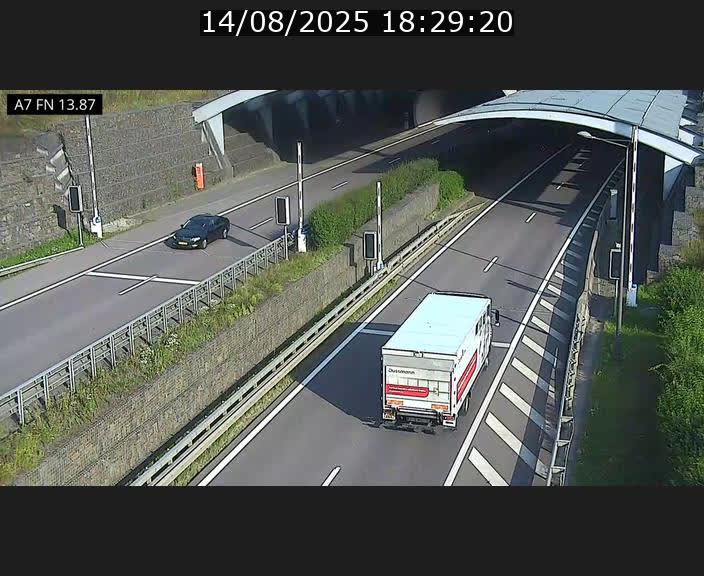 Caméra trafic Luxembourg - A7, Tunnel Gousselerbierg, entrée nord, direction Lorentzweiler