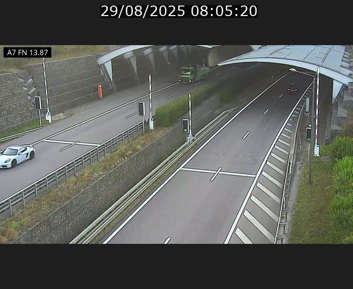 Caméra trafic Luxembourg - A7, Tunnel Gousselerbierg, entrée nord, direction Lorentzweiler