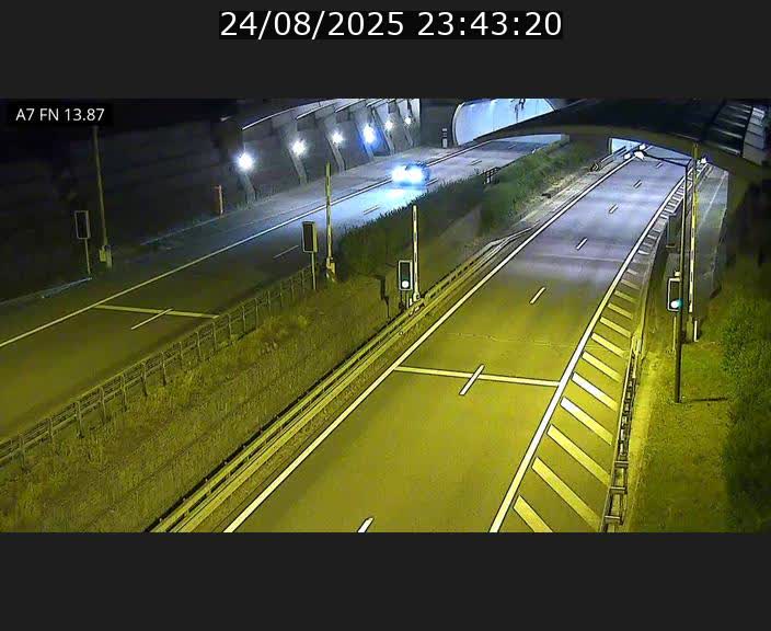 Caméra trafic Luxembourg - A7, Tunnel Gousselerbierg, entrée nord, direction Lorentzweiler