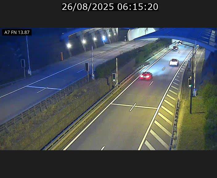 Caméra trafic Luxembourg - A7, Tunnel Gousselerbierg, entrée nord, direction Lorentzweiler