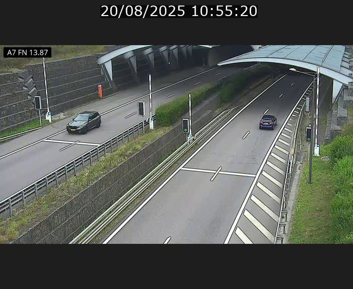 Caméra trafic Luxembourg - A7, Tunnel Gousselerbierg, entrée nord, direction Lorentzweiler