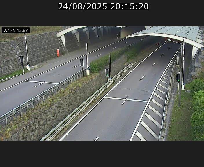 Caméra trafic Luxembourg - A7, Tunnel Gousselerbierg, entrée nord, direction Lorentzweiler
