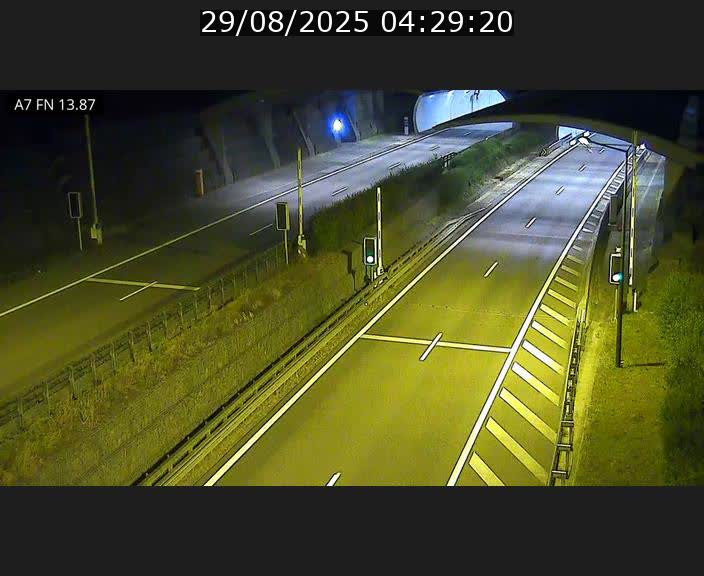Caméra trafic Luxembourg - A7, Tunnel Gousselerbierg, entrée nord, direction Lorentzweiler