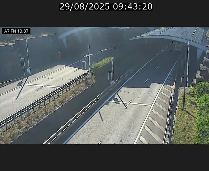 Caméra trafic Luxembourg - A7, Tunnel Gousselerbierg, entrée nord, direction Lorentzweiler