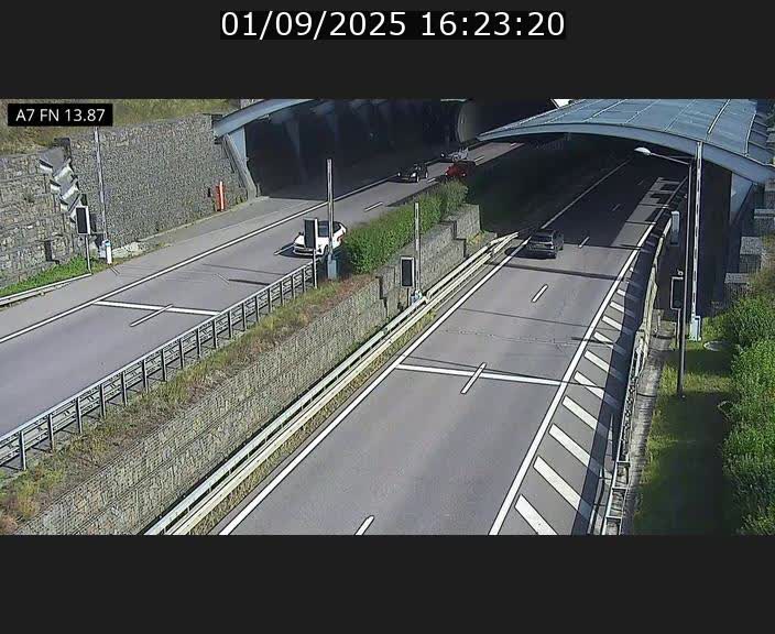 Caméra trafic Luxembourg - A7, Tunnel Gousselerbierg, entrée nord, direction Lorentzweiler