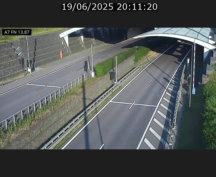 Caméra trafic Luxembourg - A7, Tunnel Gousselerbierg, entrée nord, direction Lorentzweiler