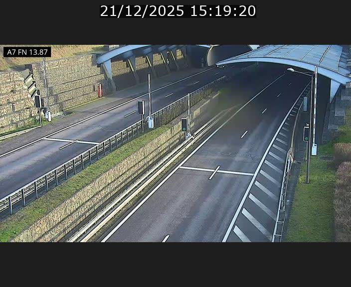 <h2>Caméra trafic Luxembourg - A7, Tunnel Gousselerbierg, entrée nord, direction Lorentzweiler</h2>