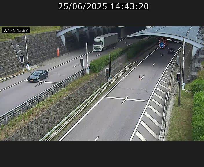 <h2>Caméra trafic Luxembourg - A7, Tunnel Gousselerbierg, entrée nord, direction Lorentzweiler</h2>