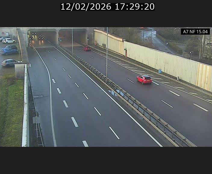 <h2>Caméra trafic Luxembourg - A7, Tunnel Mersch, entrée sud, direction Ettelbruck</h2>