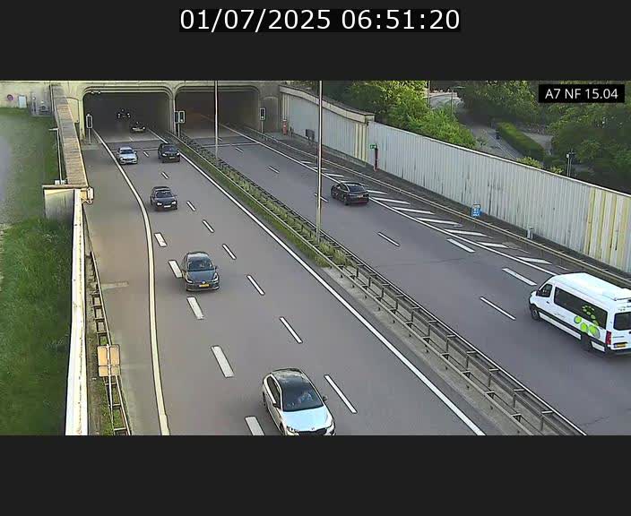 <h2>Caméra trafic Luxembourg - A7, Tunnel Mersch, entrée sud, direction Ettelbruck</h2>