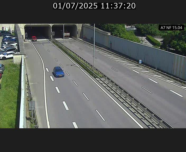 <h2>Caméra trafic Luxembourg - A7, Tunnel Mersch, entrée sud, direction Ettelbruck</h2>