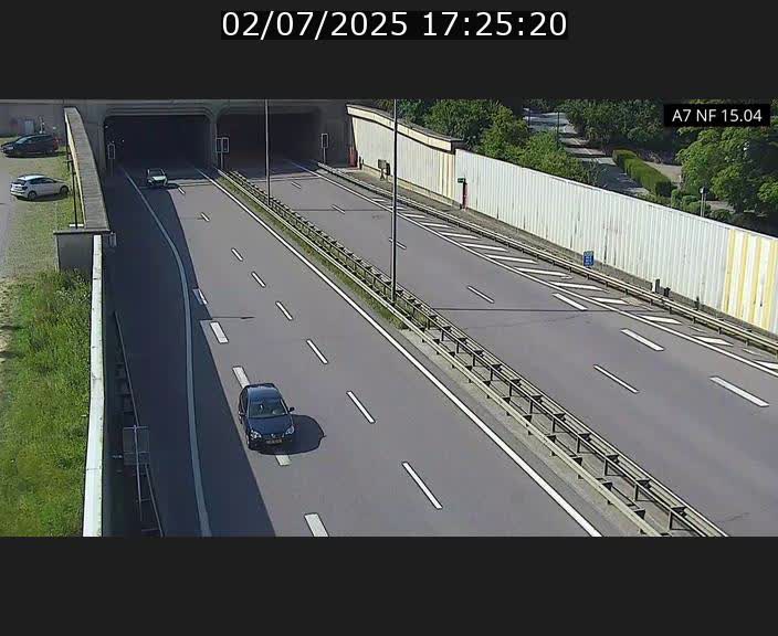 <h2>Caméra trafic Luxembourg - A7, Tunnel Mersch, entrée sud, direction Ettelbruck</h2>
